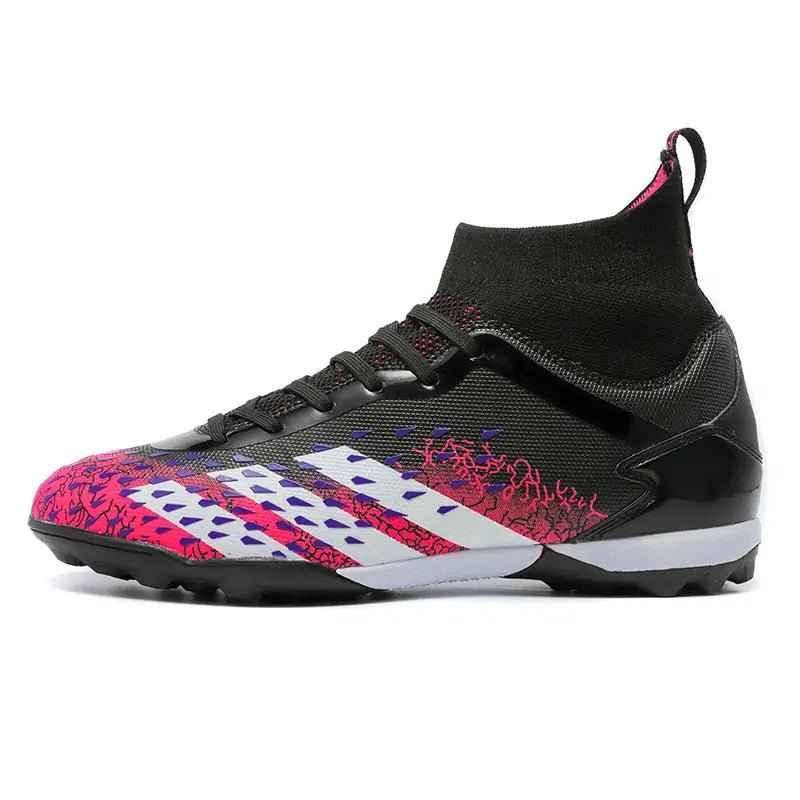 High Ankle Turf Football Boots for Men - Affordable Indoor Soccer Shoes with Rubber Sole - roesports