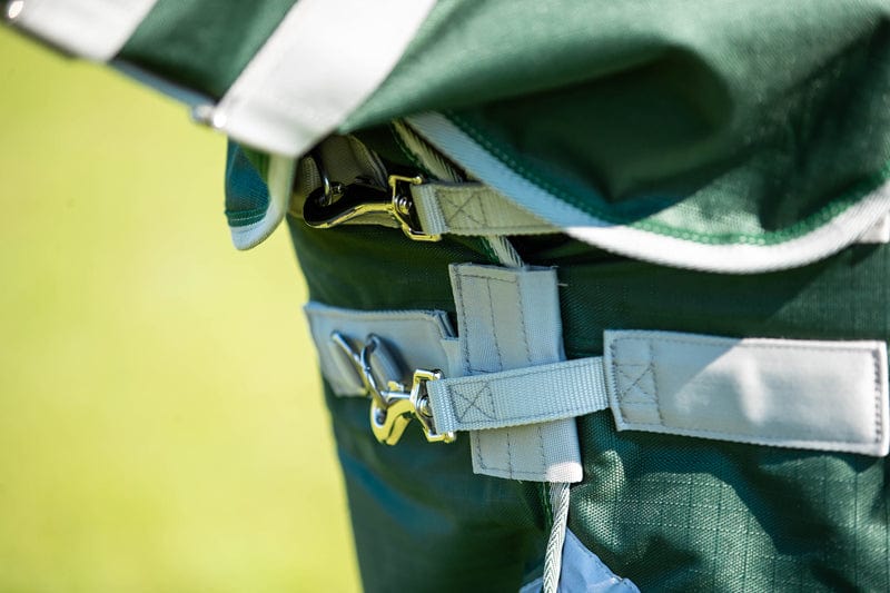 0g Detachable Neck Turnout Rug - Hunter Green - roesports