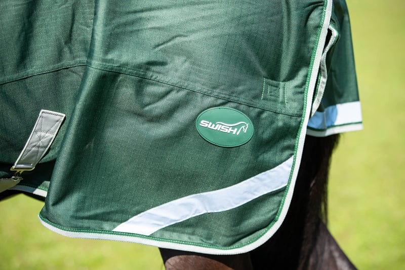 0g Detachable Neck Turnout Rug - Hunter Green - roesports