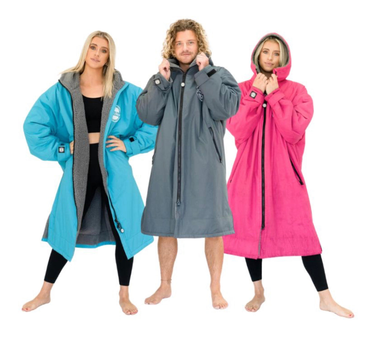 FREE BEANIE | Recycled Fleece Changing Robe “FatWrap” | Waterproof |Beach | Swimming | Surfing | Coat -