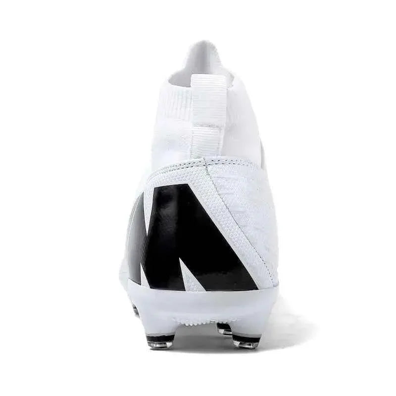 Men Cleats Football Boots High Top Soccer Sneakers Turf Futsal Outdoor Fashion White Sport Shoes - Roesports