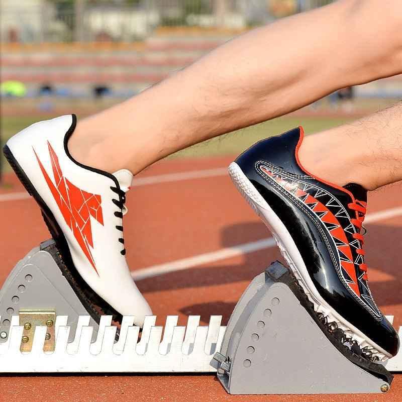 Men Track Field Shoes Women Spikes Sneakers Athlete Running Training Shoes Lightweight Match Spike Sport Shoes Zapatos Size 45 - Roesports