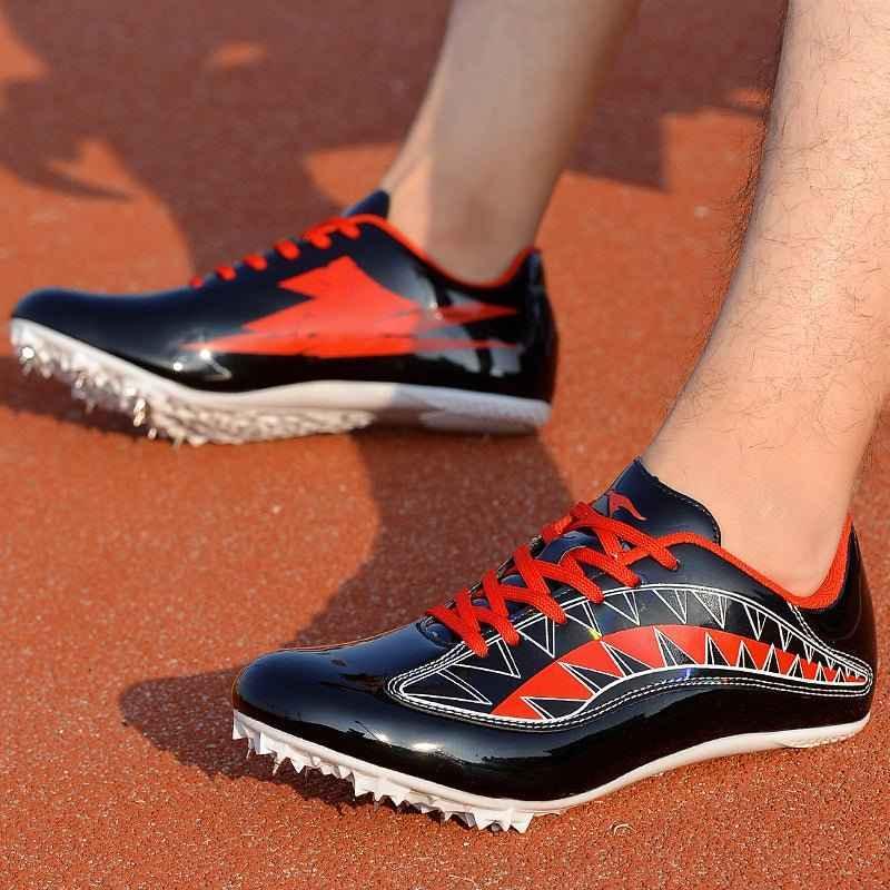 Men Track Field Shoes Women Spikes Sneakers Athlete Running Training Shoes Lightweight Match Spike Sport Shoes Zapatos Size 45 - Roesports