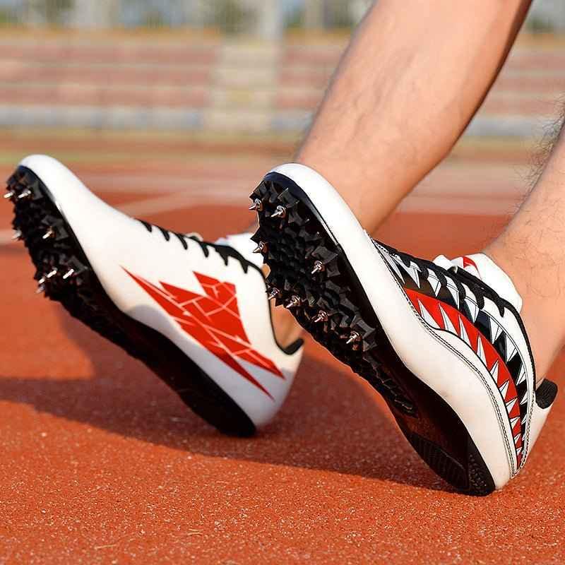 Men Track Field Shoes Women Spikes Sneakers Athlete Running Training Shoes Lightweight Match Spike Sport Shoes Zapatos Size 45 - Roesports