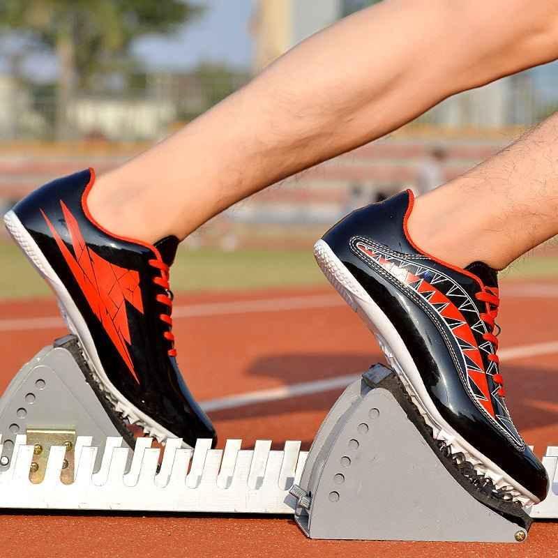 Men Track Field Shoes Women Spikes Sneakers Athlete Running Training Shoes Lightweight Match Spike Sport Shoes Zapatos Size 45 - Roesports