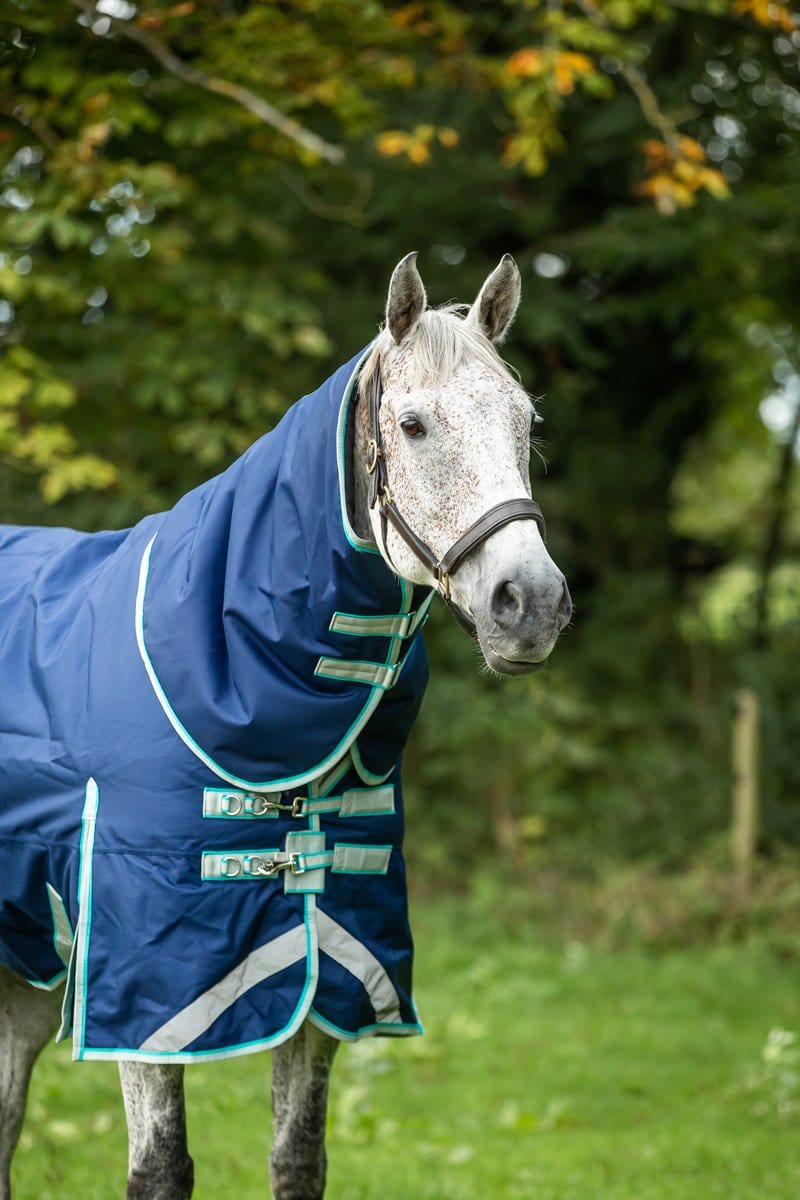 100g Detachable Neck Turnout Rug - Navy for Ultimate Comfort and Protection - roesports