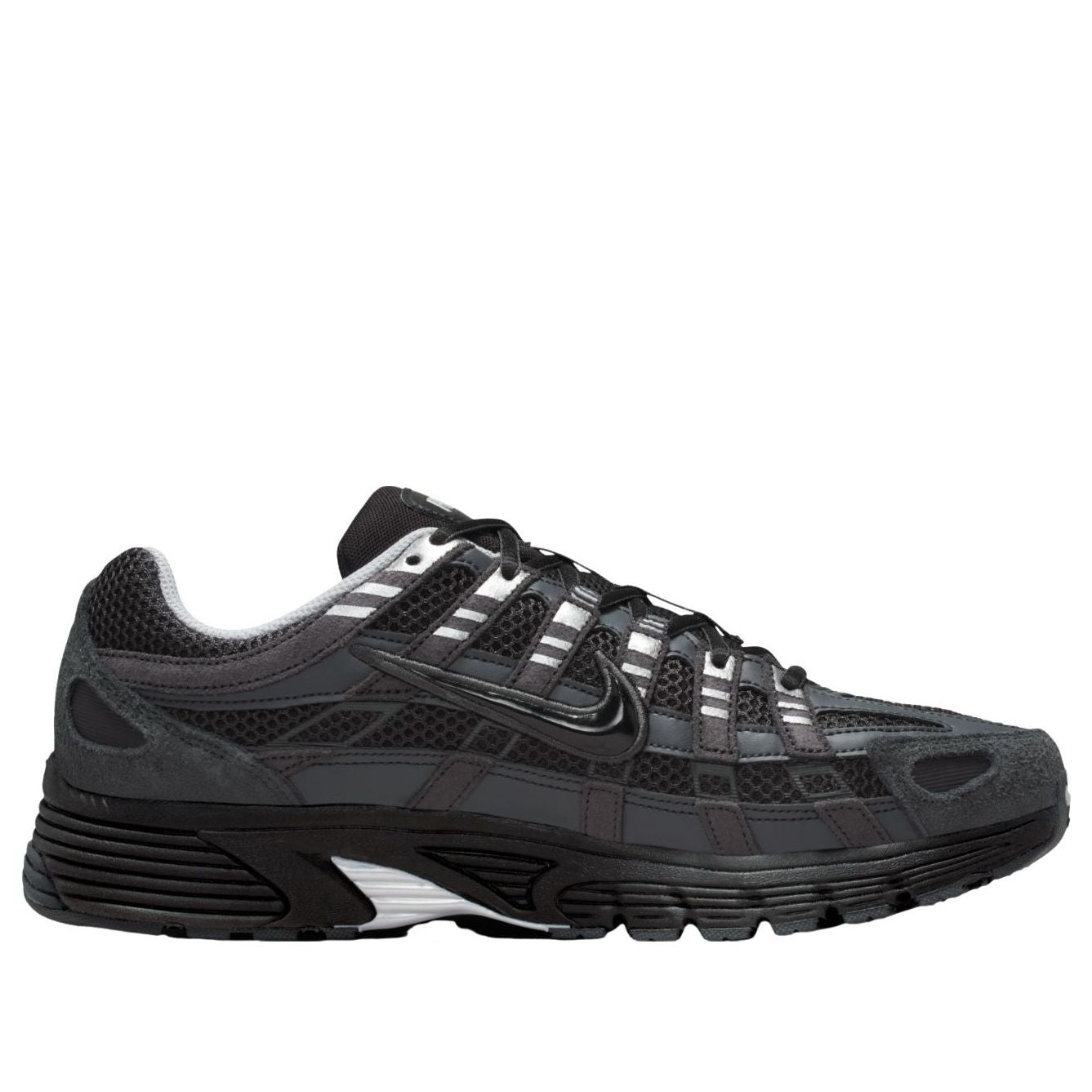 Nike P-6000 Suede Anthracite Black Chrome Metallic Silver roesports