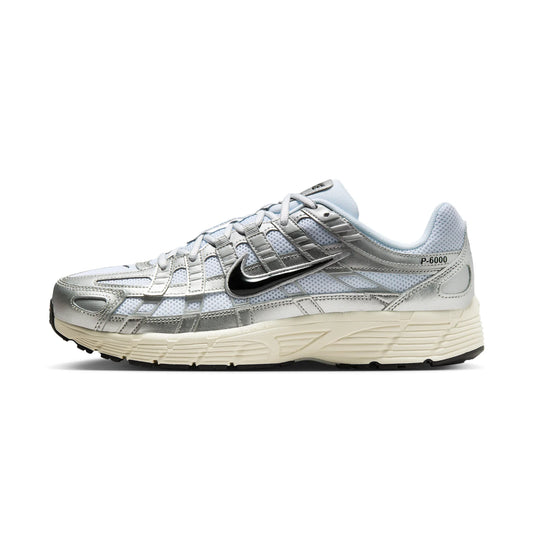Nike P-6000 White Metallic Silver Flat Silver Black roesports