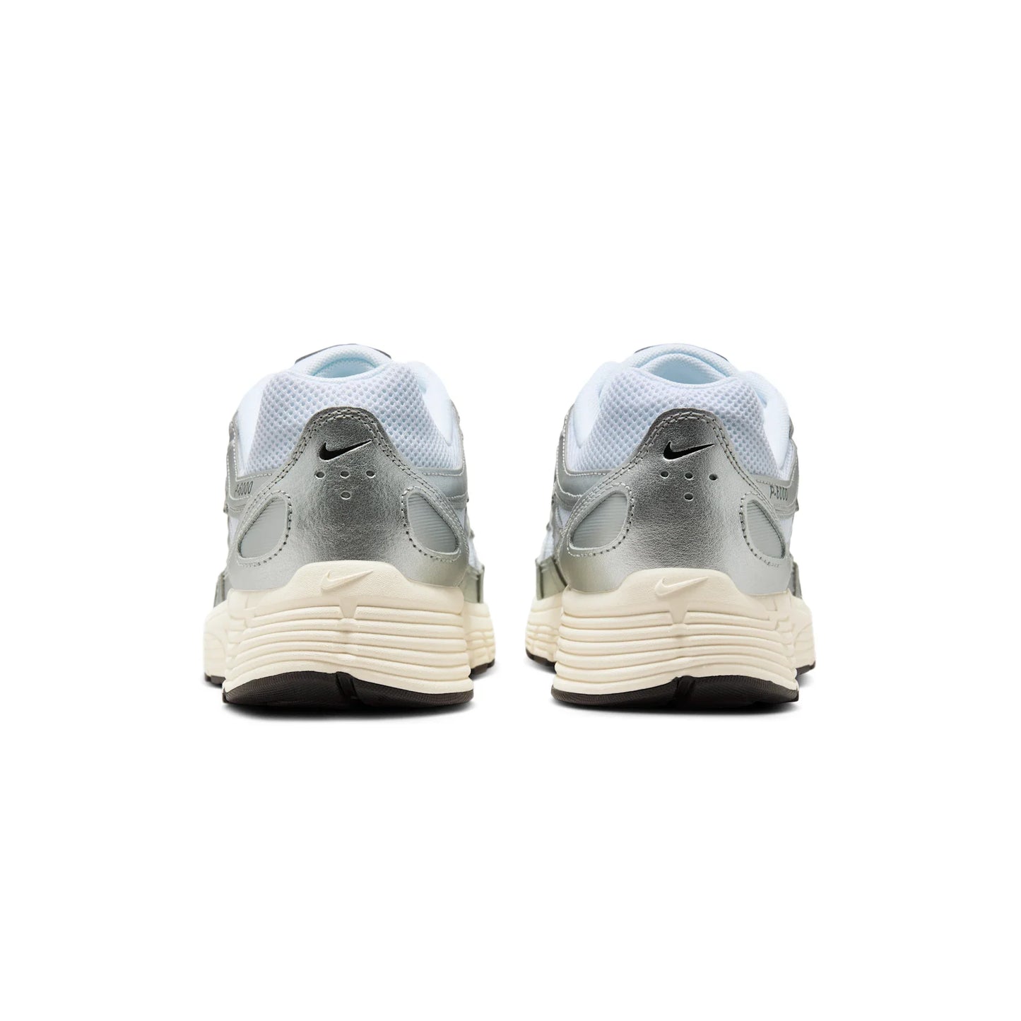Nike P-6000 White Metallic Silver Flat Silver Black roesports