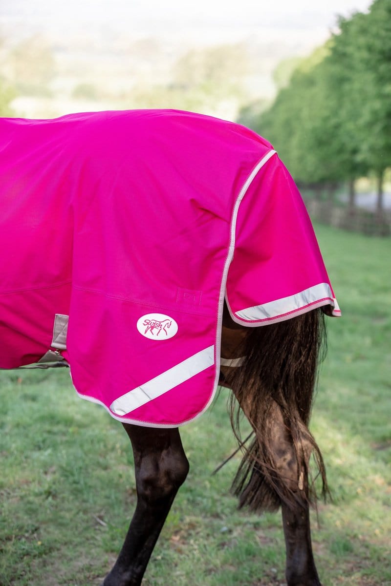 100g Detachable Neck Turnout Rug - Pink - roesports