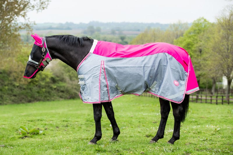 Horse Fly Mask With Nose - Pink