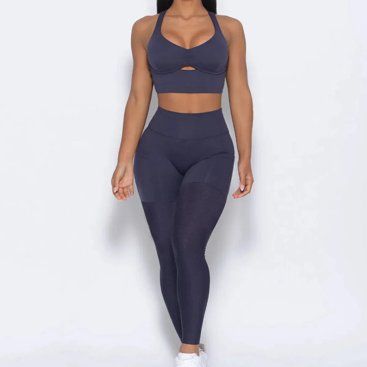 Seamless Yoga Leggings Set - 2 Piece Gym Workout Set for Women, Breathable & Comfortable Athletic Wear - roesports