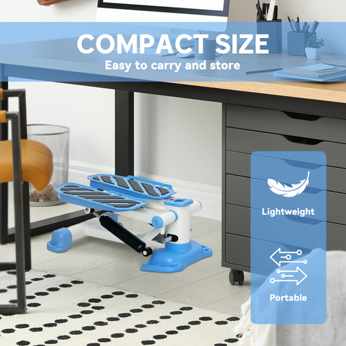 HOMCOM Portable Mini Stepper Step Machine for Home Gym Office Exercise -