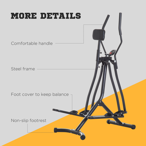 Air Walker Glider Fitness Machine for Home Gym - Black Cross Trainer - roesports