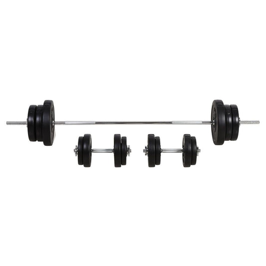 HOMCOM Dumbbells and Barbell Set with 65kg Adjustable Weights for Home Gym - Roesports