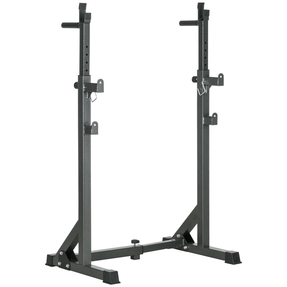 SPORTNOW Heavy Duty Squat Rack, Adjustable Weight Barbell Stand, for Home, Gym - Roesports