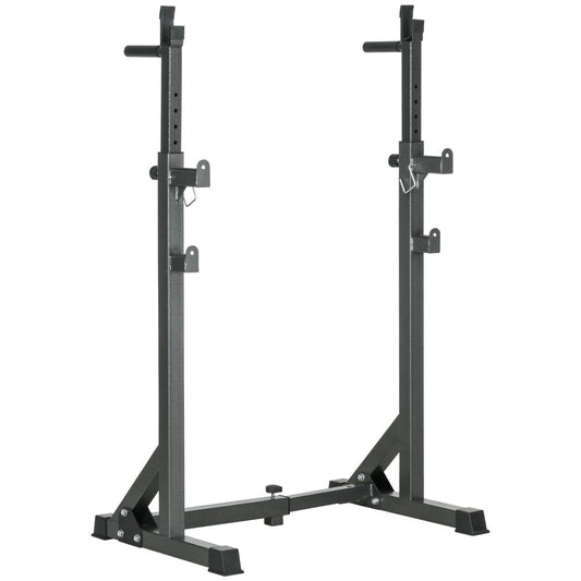 SPORTNOW Heavy Duty Squat Rack, Adjustable Weight Barbell Stand, for Home, Gym - Roesports