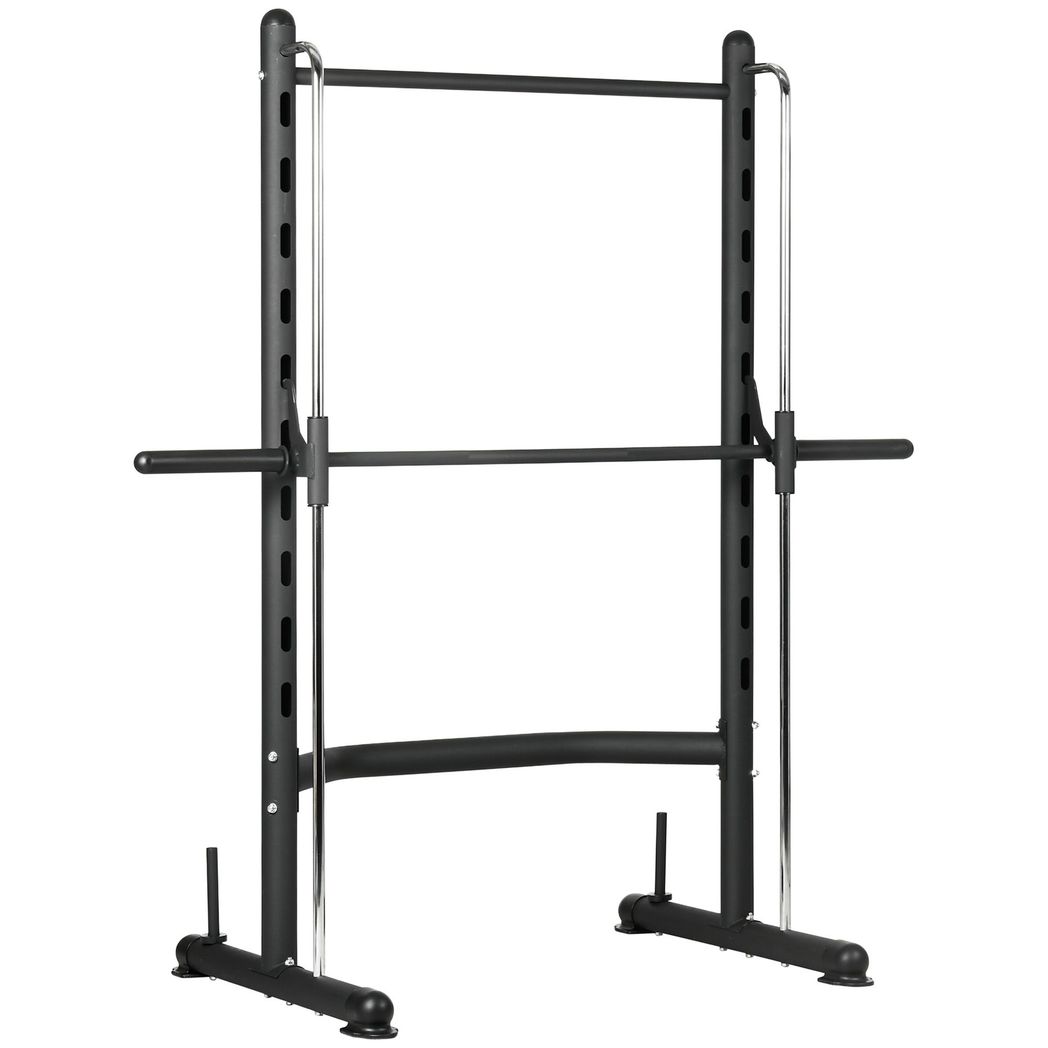 HOMCOM Adjustable Squat Rack with Pull Up Bar and Barbell Bar for Home Gym - Roesports