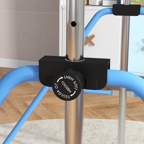 HOMCOM Adjustable Height Foldable Kids Gymnastics Bar with Non-Slip Mats - Roesports