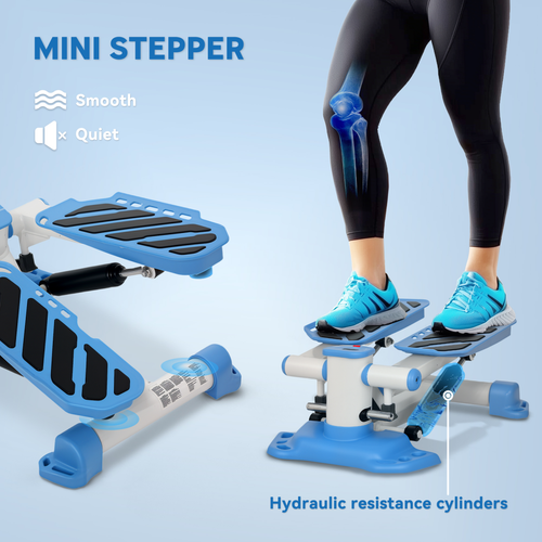 HOMCOM Portable Mini Stepper Step Machine for Home Gym Office Exercise -