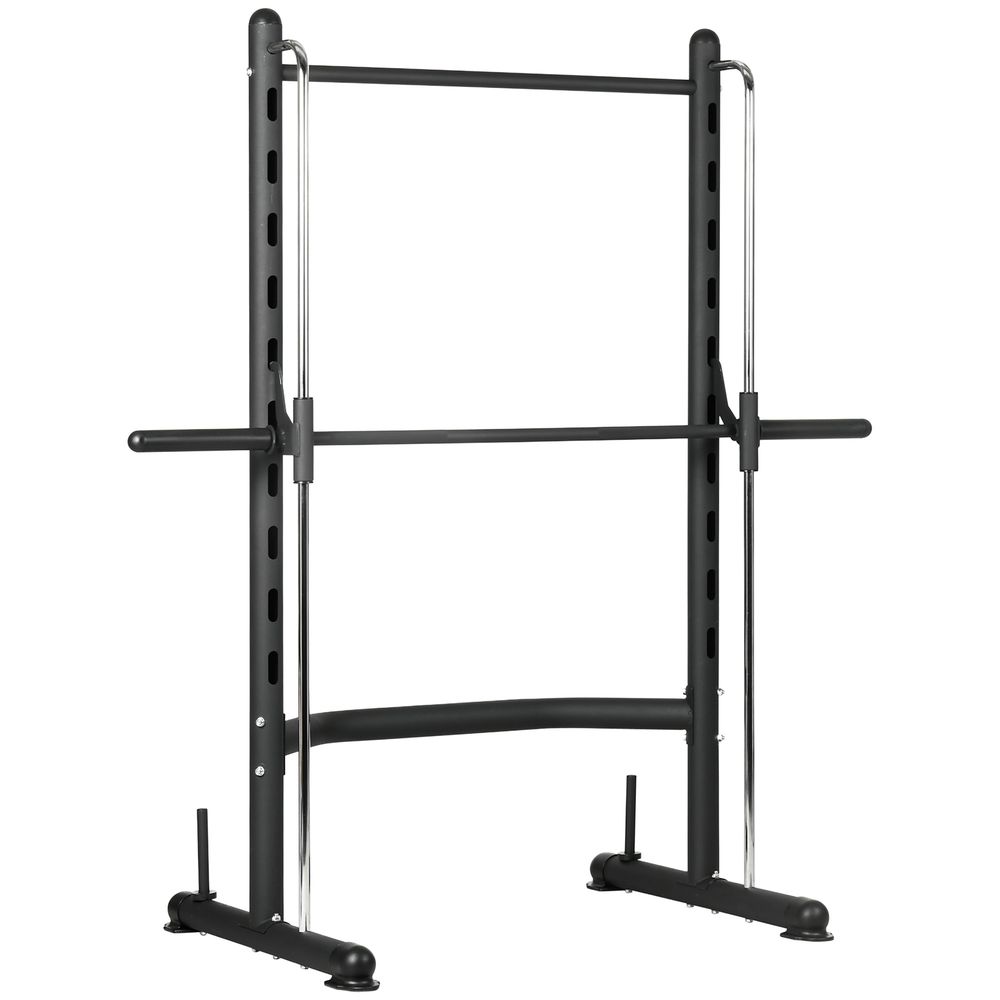 HOMCOM Adjustable Squat Rack with Pull Up Bar and Barbell Bar for Home Gym - Roesports