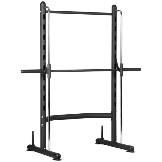 HOMCOM Adjustable Squat Rack with Pull Up Bar and Barbell Bar for Home Gym - Roesports