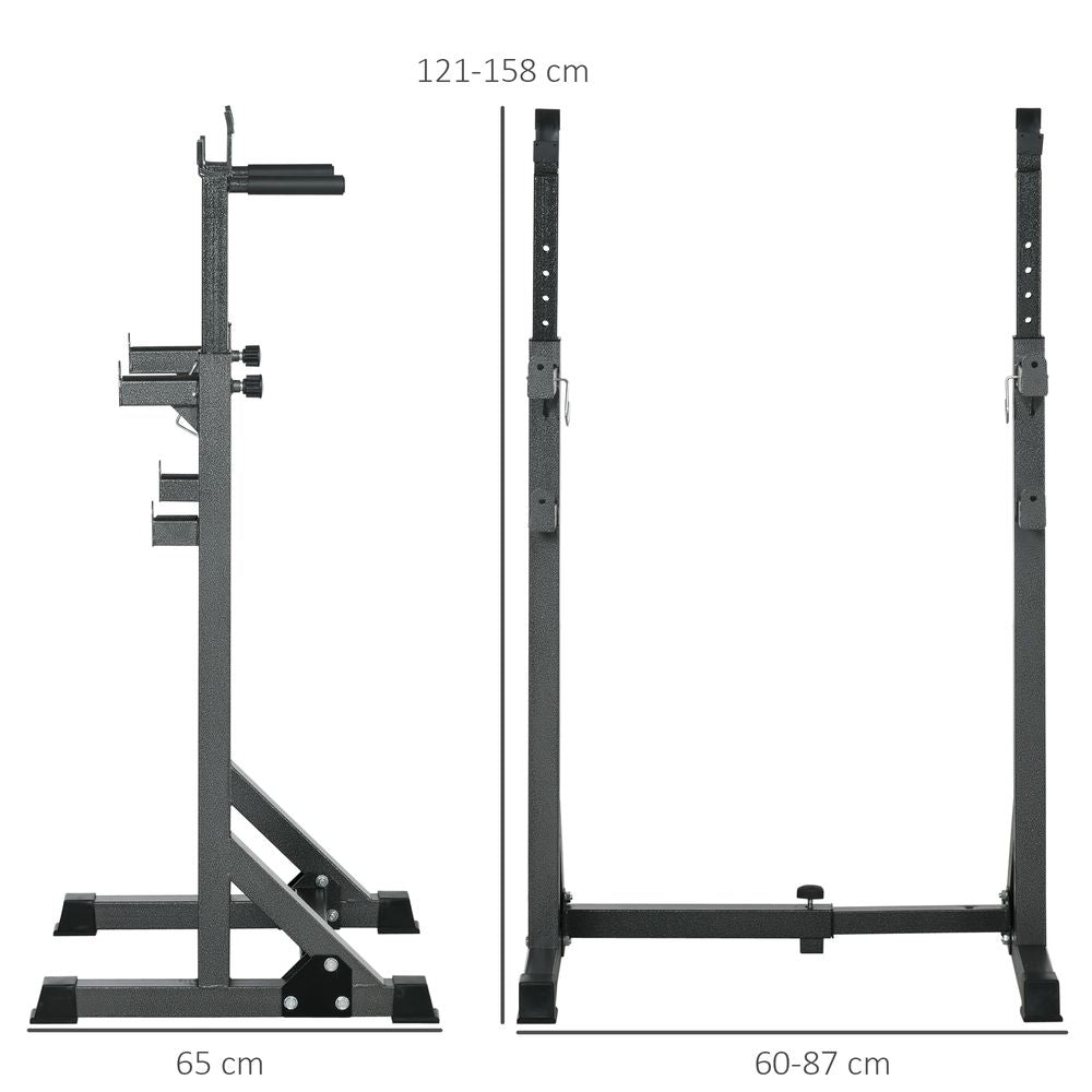 SPORTNOW Heavy Duty Squat Rack, Adjustable Weight Barbell Stand, for Home, Gym - Roesports