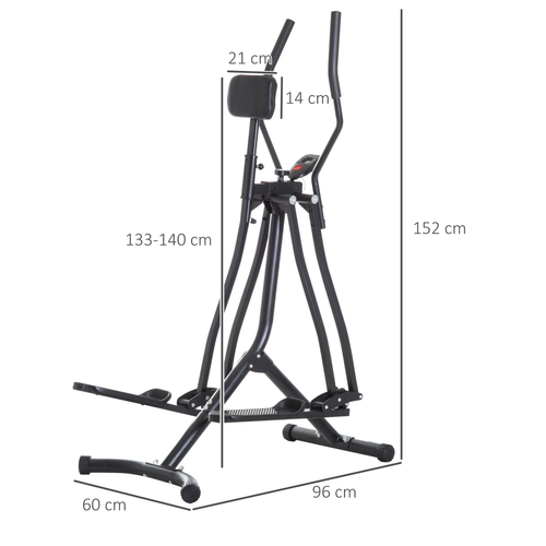 Air Walker Glider Fitness Machine for Home Gym - Black Cross Trainer - roesports