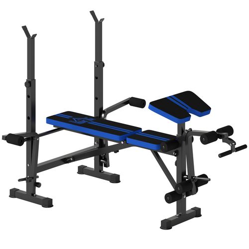 HOMCOM Adjustable Weight Training Bench for Multi-Function Gym Fitness Lifting - roesports