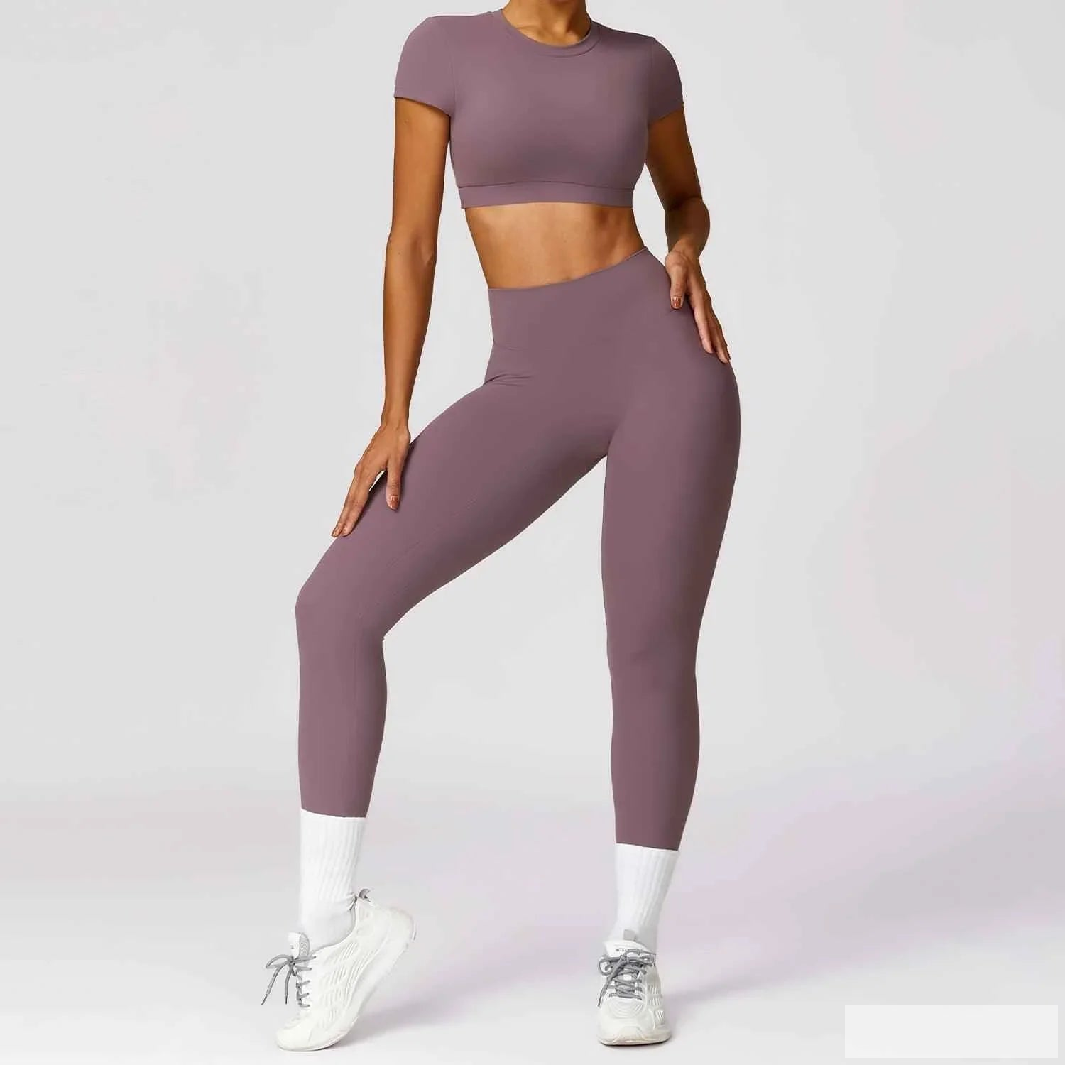 Women's Quick-Drying Workout Clothes - Brushed Back Skinny Running Sports Outerwear Suit roesports