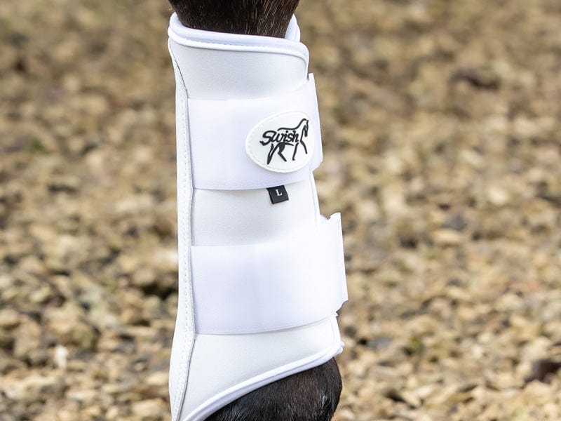 Double Locking Brushing Boots - White - roesports
